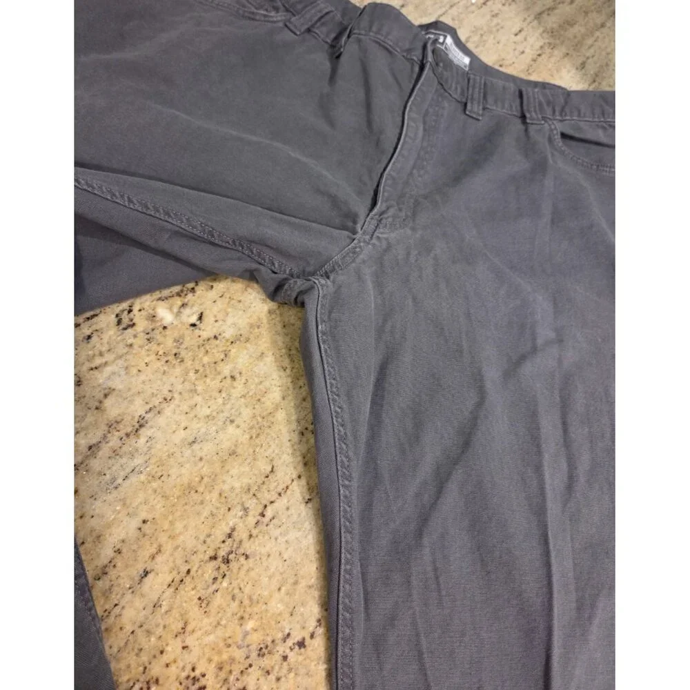 Carhartt Rugged Flex Relaxed Fit Canvas 5 Pocket Work Pants 44x30 Gray